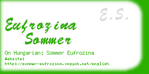 eufrozina sommer business card